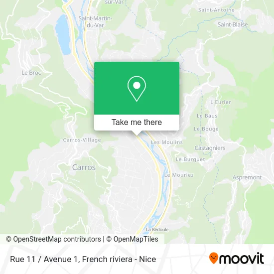 Rue 11 / Avenue 1 map