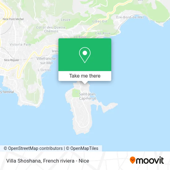 Villa Shoshana map