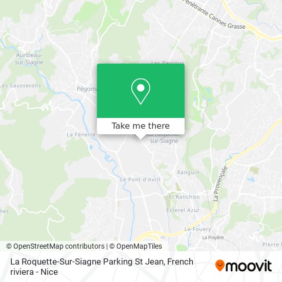 La Roquette-Sur-Siagne Parking St Jean map
