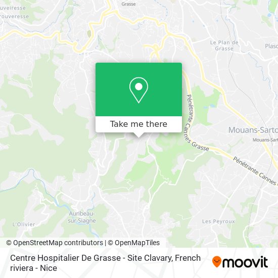 Centre Hospitalier De Grasse - Site Clavary map