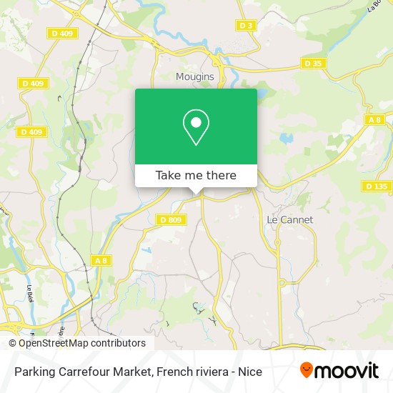 Parking Carrefour Market map