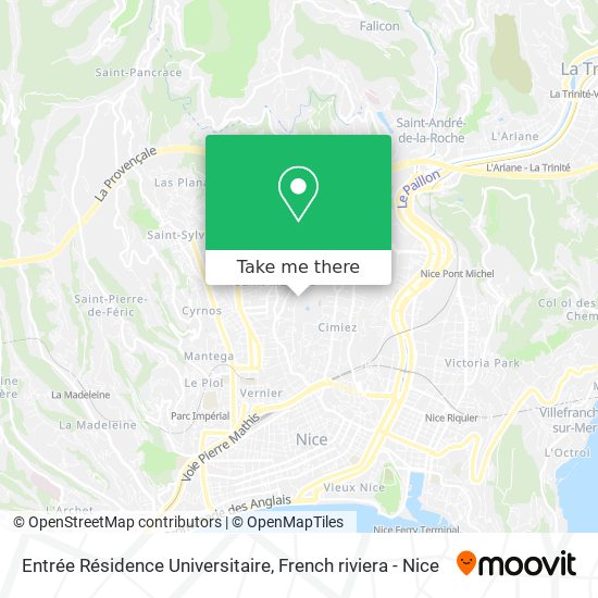 Entrée Résidence Universitaire map