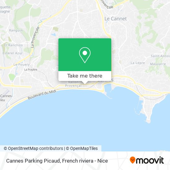 Cannes Parking Picaud map