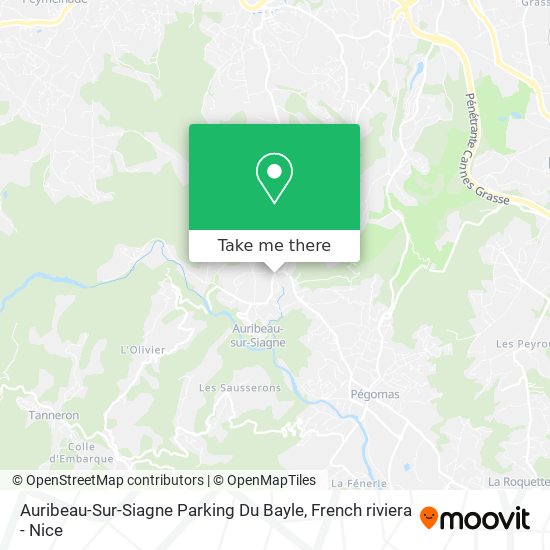 Mapa Auribeau-Sur-Siagne Parking Du Bayle