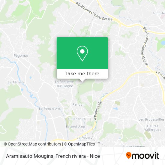 Aramisauto Mougins map