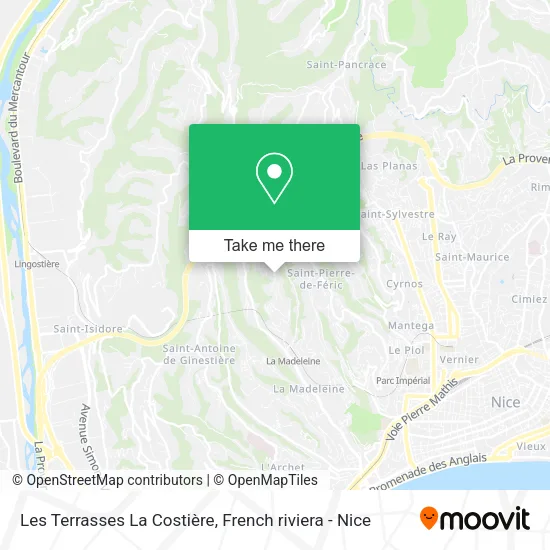 Les Terrasses La Costière map