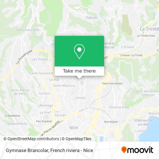 Gymnase Brancolar map