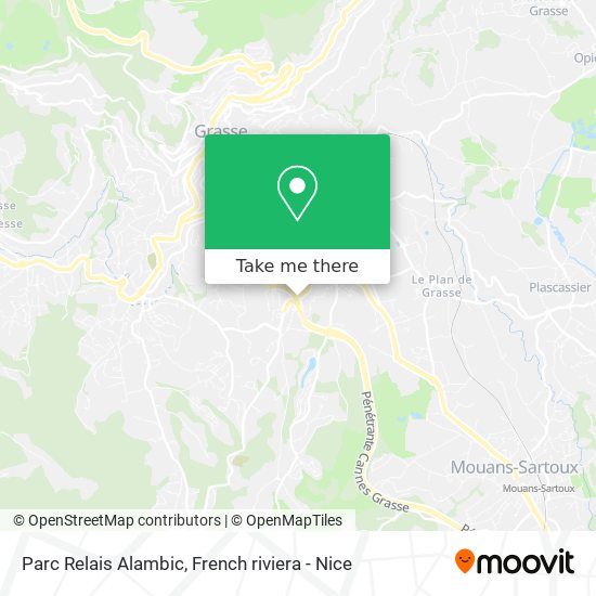 Parc Relais Alambic map