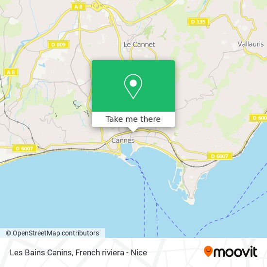 Les Bains Canins map