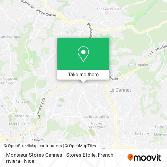 Monsieur Stores Cannes - Stores Etoile map