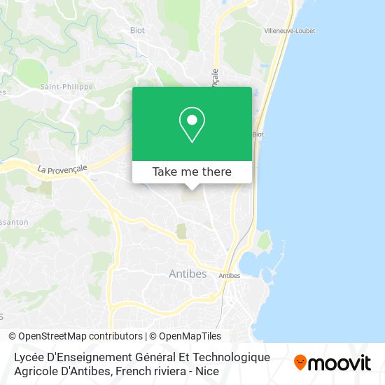 Lycée D'Enseignement Général Et Technologique Agricole D'Antibes map
