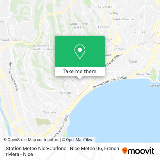 Station Météo Nice-Carlone | Nice Météo 06 map