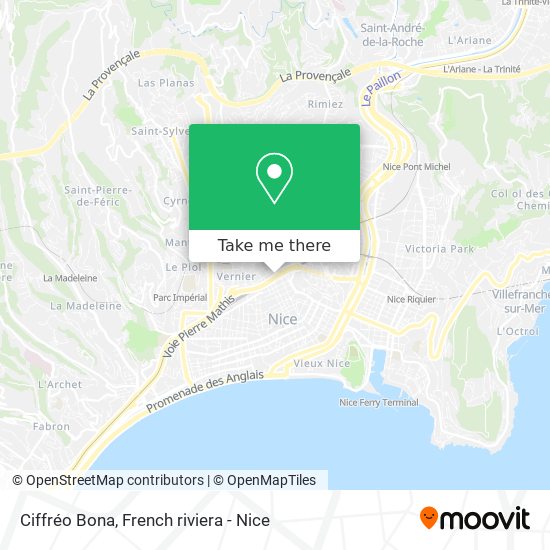 Ciffréo Bona map