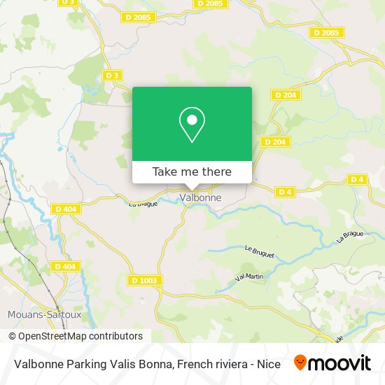 Valbonne Parking Valis Bonna map
