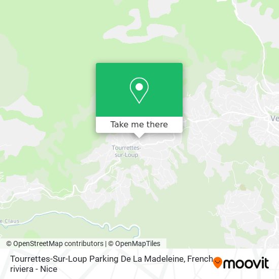 Mapa Tourrettes-Sur-Loup Parking De La Madeleine