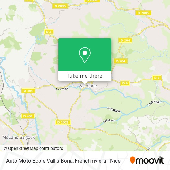 Mapa Auto Moto Ecole Vallis Bona