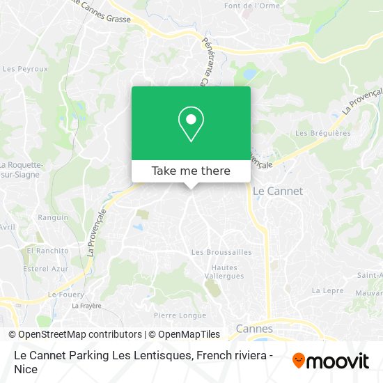 Mapa Le Cannet Parking Les Lentisques