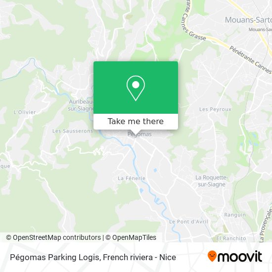 Pégomas Parking Logis map