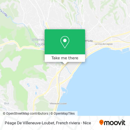 Mapa Péage De Villeneuve-Loubet