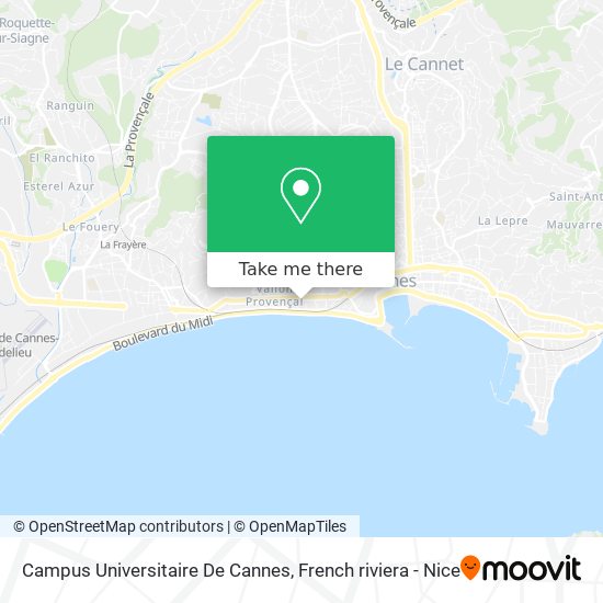 Mapa Campus Universitaire De Cannes