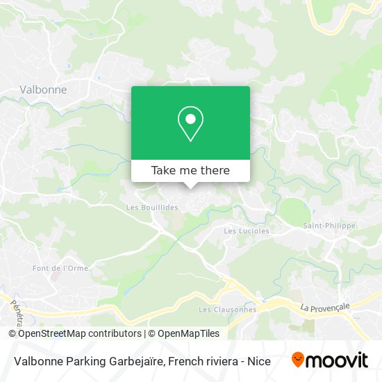 Valbonne Parking Garbejaïre map