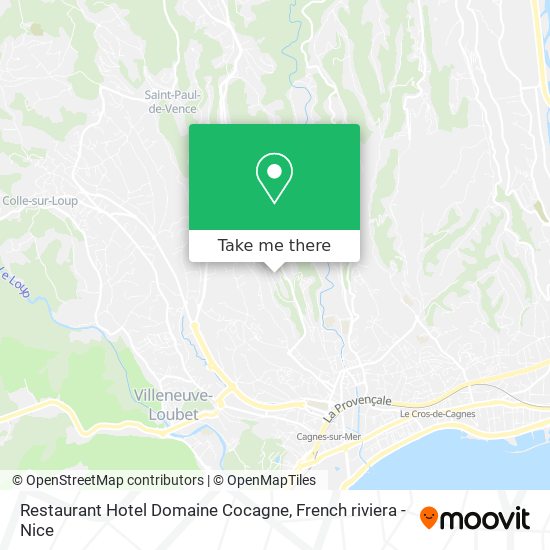 Restaurant Hotel Domaine Cocagne map