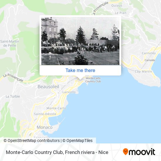 Mapa Monte-Carlo Country Club