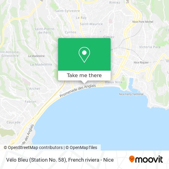 Vélo Bleu (Station No. 58) map