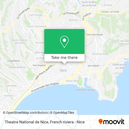 Mapa Theatre National de Nice