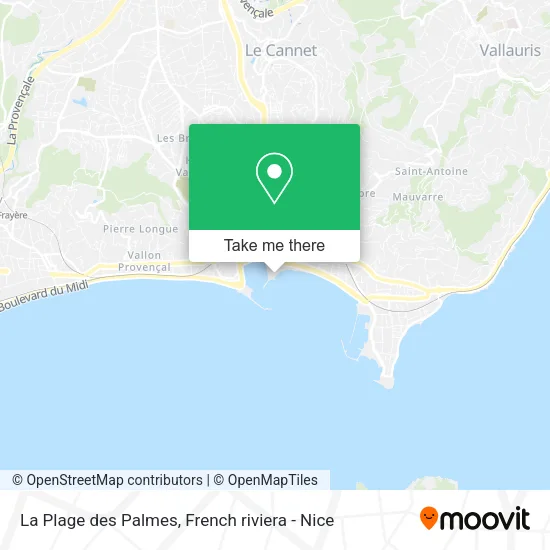 La Plage des Palmes map