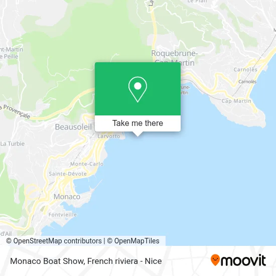Monaco Boat Show map