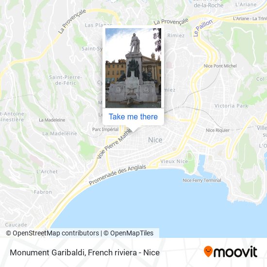 Mapa Monument Garibaldi