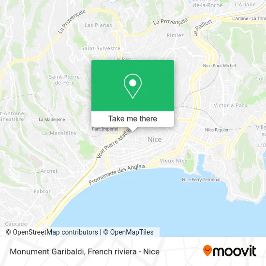 Monument Garibaldi map