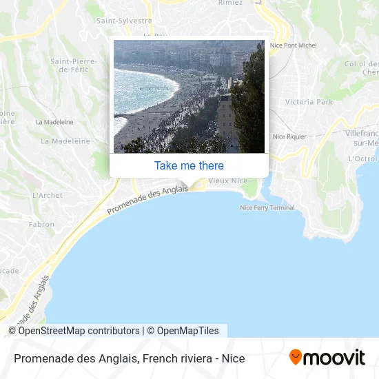 Promenade des Anglais map