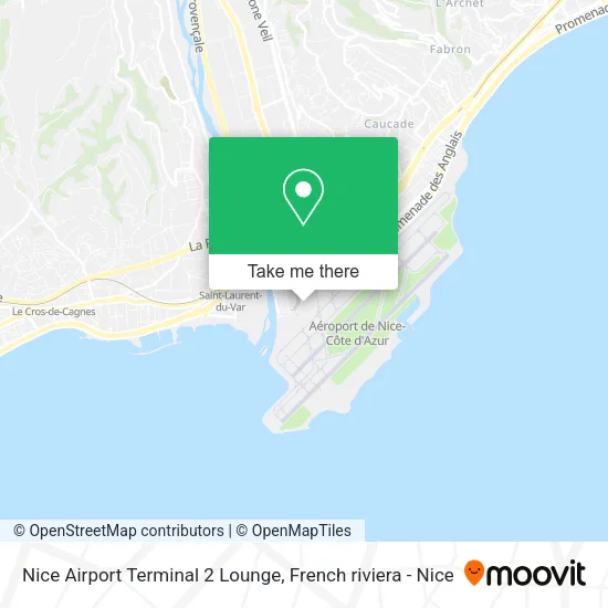 Nice Airport Terminal 2 Lounge map