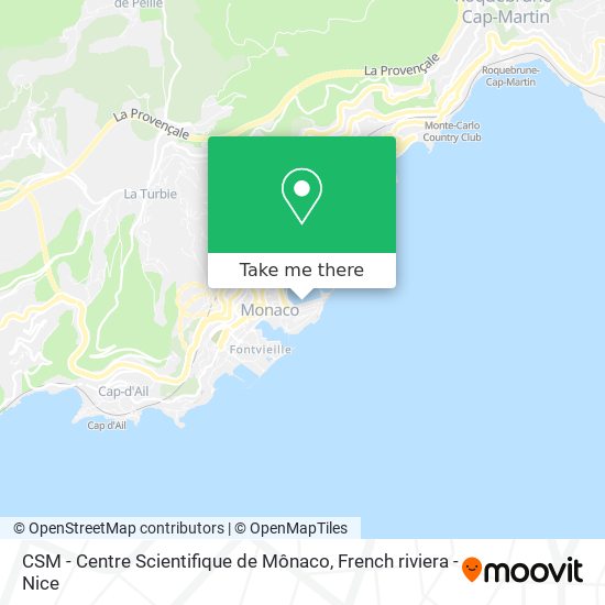 CSM - Centre Scientifique de Mônaco map