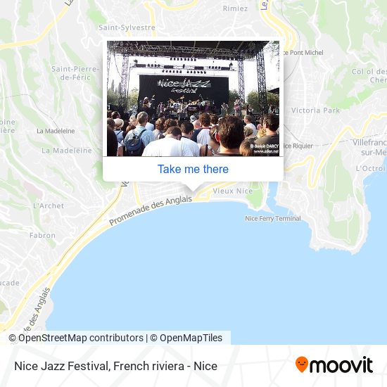 Mapa Nice Jazz Festival