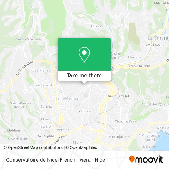 Conservatoire de Nice map