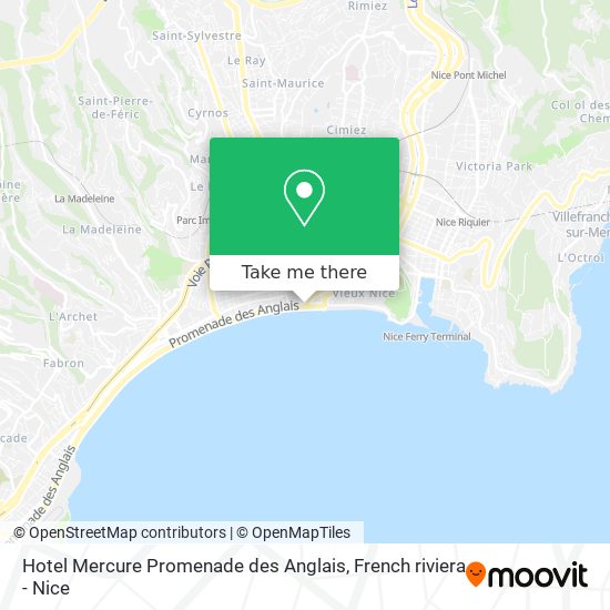 Mapa Hotel Mercure Promenade des Anglais