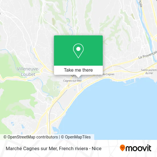 Marché Cagnes sur Mer map