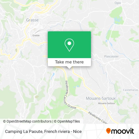 Mapa Camping La Paoute