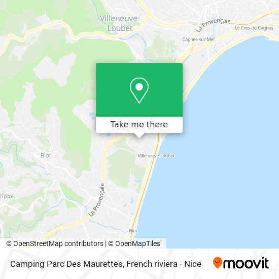 Mapa Camping Parc Des Maurettes