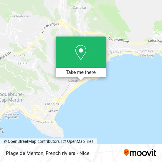 Plage de Menton map