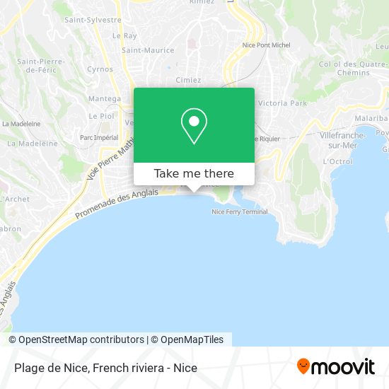 Mapa Plage de Nice