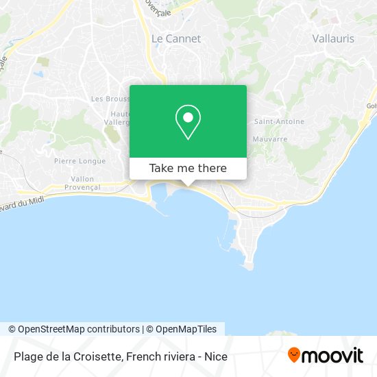 Mapa Plage de la Croisette