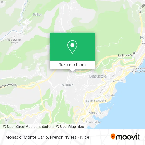 Monaco, Monte Carlo map