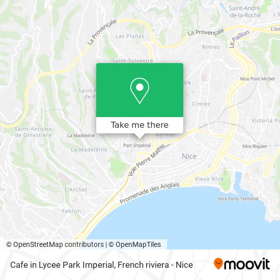 Cafe in Lycee Park Imperial map