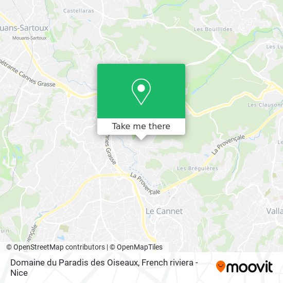 Domaine du Paradis des Oiseaux map