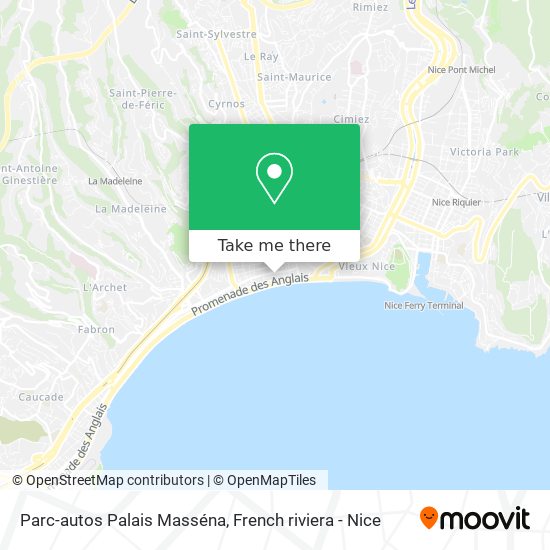 Parc-autos Palais Masséna map