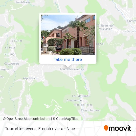 Mapa Tourrette-Levens